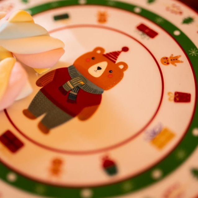 Alzata bosco in ceramica