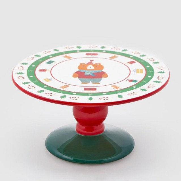 Alzata bosco in ceramica