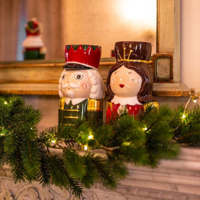 Vaso soldatino Lui mustache in ceramica