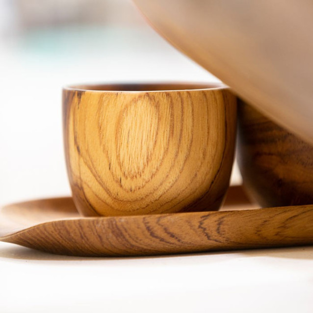 Soap dispenser ALMA wood in natural | teak | Cipì | IDFL