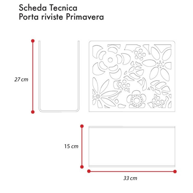 Portariviste in plexiglass in fantasia | 9 colori disponibili