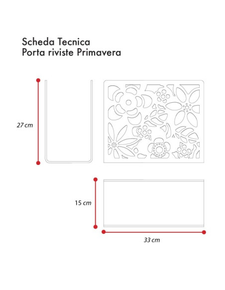 Portariviste in plexiglass in fantasia | 9 colori disponibili
