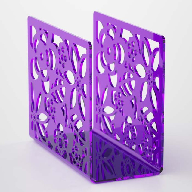 Portariviste in plexiglass in fantasia | 9 colori disponibili