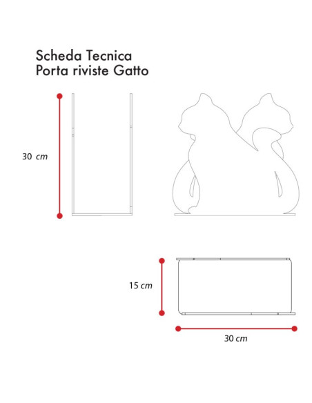 Porta riviste Gatto | PPMA | Petrozzi