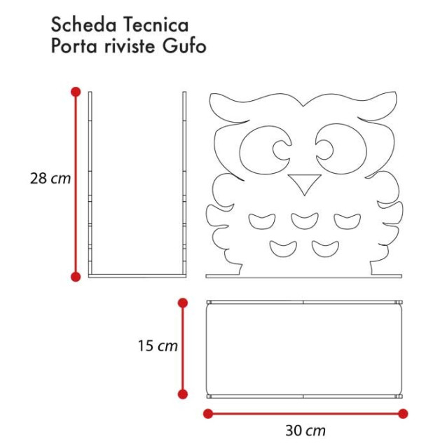 Porta riviste Gufo | PPMA | Petrozzi