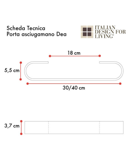 Portasalviette a parete | Plexiglass | Dea | Petrozzi