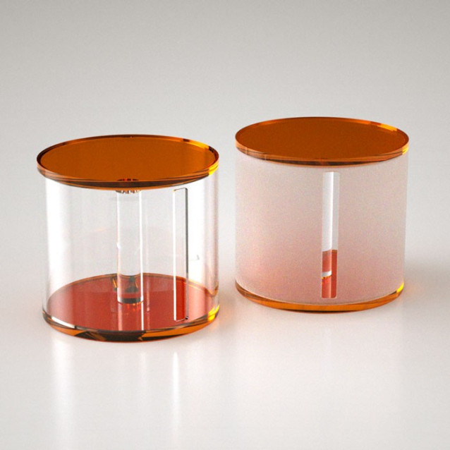 Portarotolo da appoggio tondo | Plexiglass colorato | Petrozzi