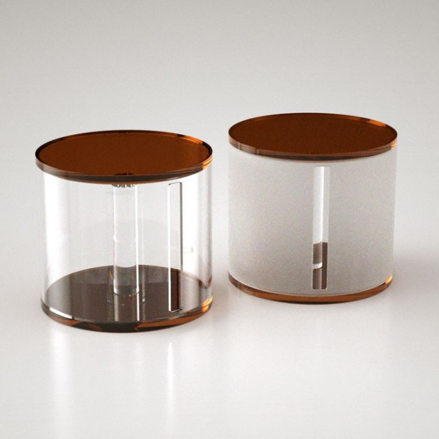 Portarotolo da appoggio tondo | Plexiglass colorato | Petrozzi