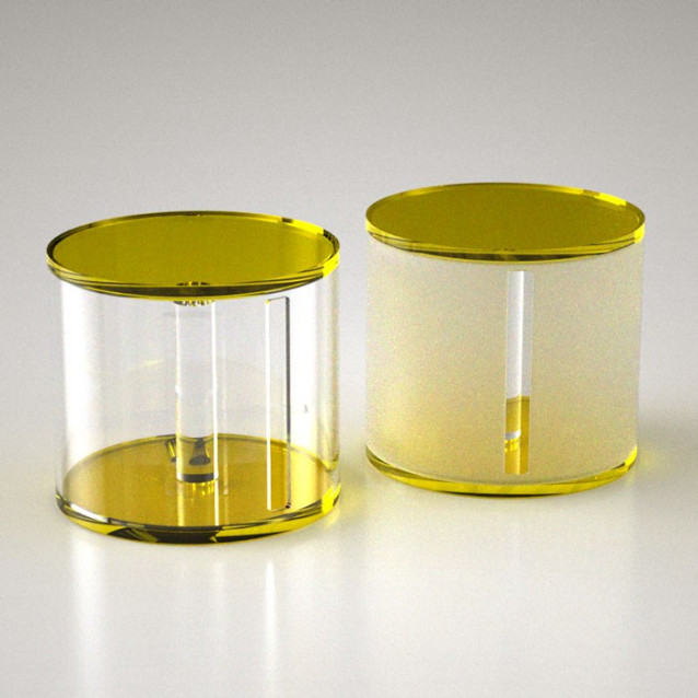 Portarotolo da appoggio tondo | Plexiglass colorato | Petrozzi