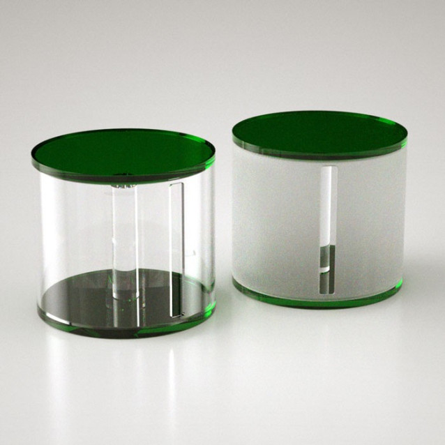 Portarotolo da appoggio tondo | Plexiglass colorato | Petrozzi