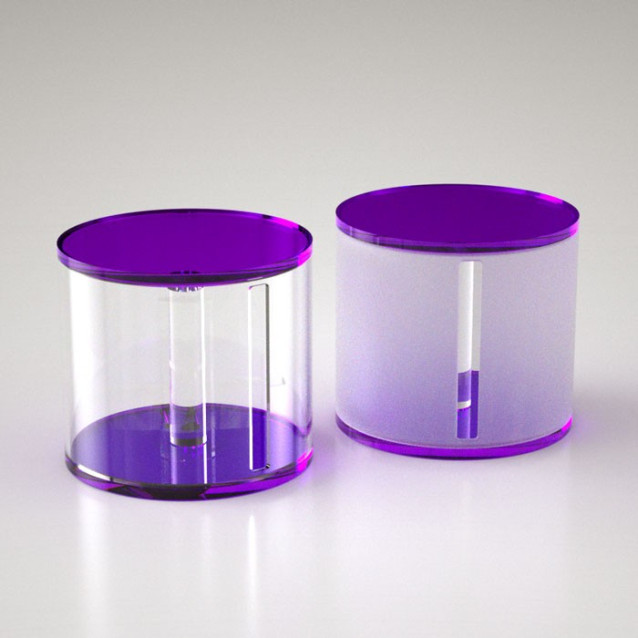 Portarotolo da appoggio tondo | Plexiglass colorato | Petrozzi