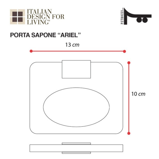 Portasapone | Plexiglass | Trasparente | Mango | Petrozzi