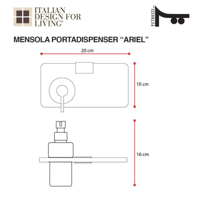 Towel holder | Plexiglass | Transparent | Cosmea Collection