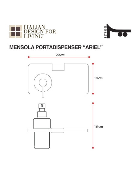 Towel holder | Plexiglass | Transparent | Cosmea Collection