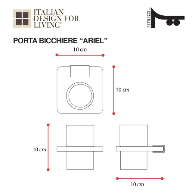 Towel holder | Plexiglass | Transparent | Cosmea Collection