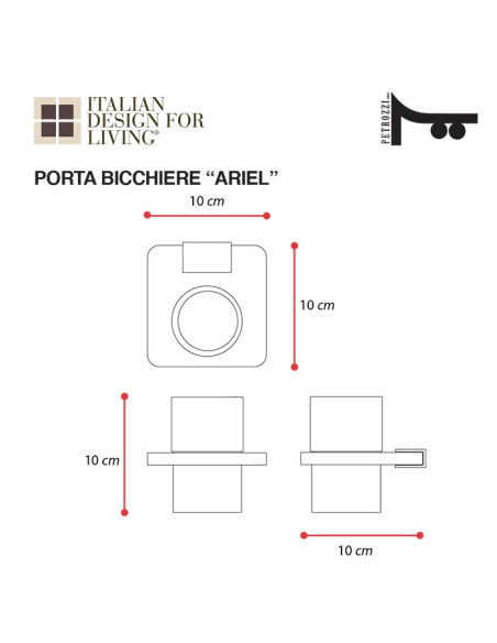 Towel holder | Plexiglass | Transparent | Cosmea Collection