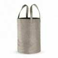 Soft foldable laundry basket with handles and a retractable net | Available in Sand | Grey