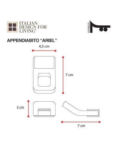 Towel holder | Plexiglass | Transparent | Cosmea Collection