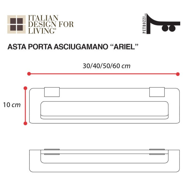 Towel holder | Plexiglass | Transparent | Cosmea Collection