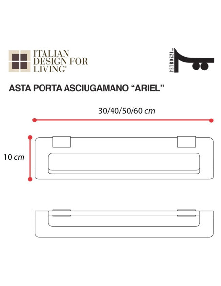 Towel holder | Plexiglass | Transparent | Cosmea Collection