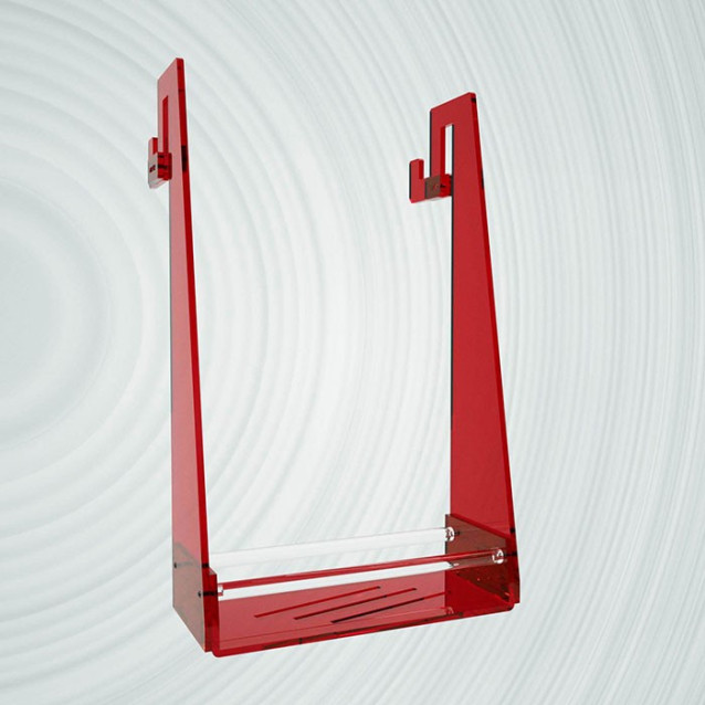 Mensola porta asciugamano appendibile ad 1 piano| Plexiglass | Colorato | Linea | Petrozzi