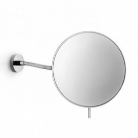 Specchio ingranditore MEVEDO piccolo a parete fisso ottone cromato | LINEABETA