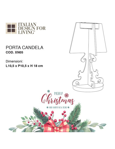 Portacandela Lamp| 14 colori disponibili | X Mas collection