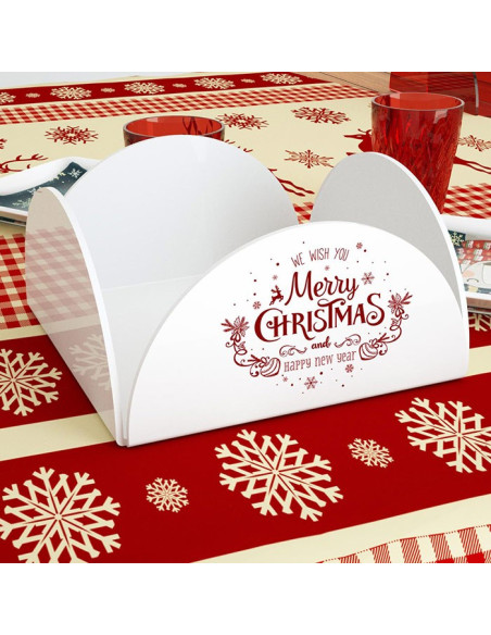 Portatovaglioli Merry Christmas 18 X 18 X 8 | 14 colori disponibili | X Mas collection