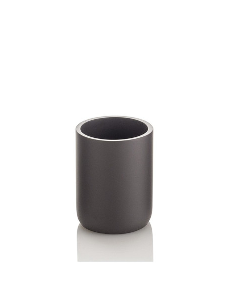 Ceramic toilet-brush holder with a grey rubber effect lining