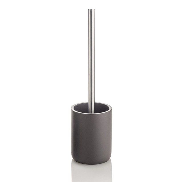 Ceramic toilet-brush holder with a grey rubber effect lining
