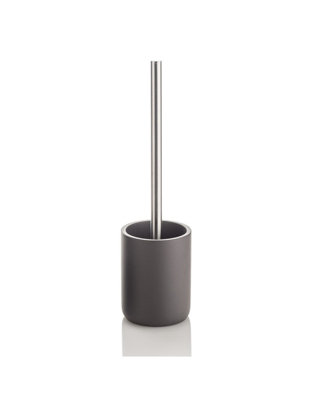 Ceramic toilet-brush holder with a grey rubber effect lining