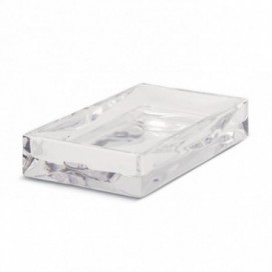Crystal soap holder to match the glass and dispenser