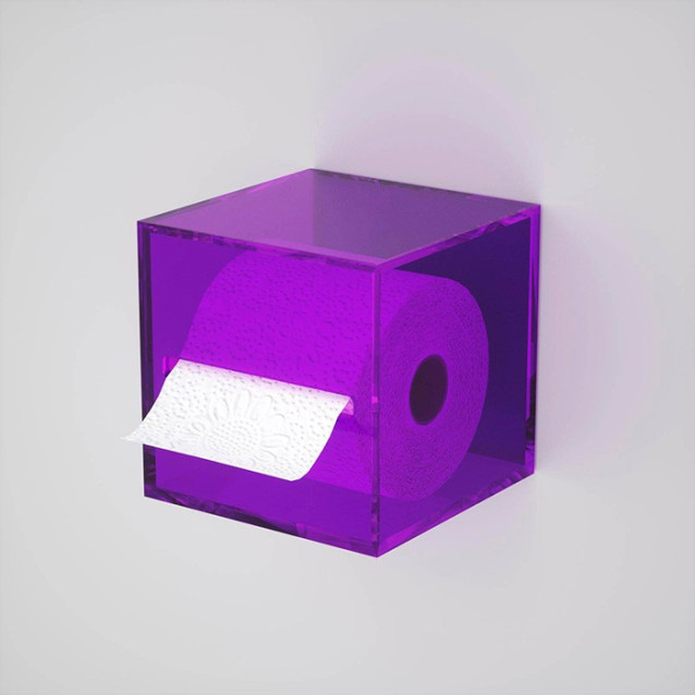 Portarotolo | Plexiglass | Colorato| Incollo | Cubo | Petrozzi