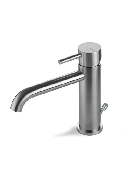 Miscelatore lavabo Tiber Steel con scarico | Vema