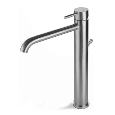 Miscelatore lavabo Tiber Steel alto con scarico | Vema
