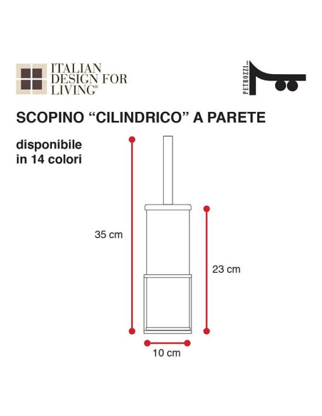 Toilet brush holder | Plexiglass | 7 colors available