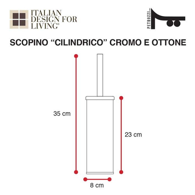 Toilet brush holder | Plexiglass | 7 colors available