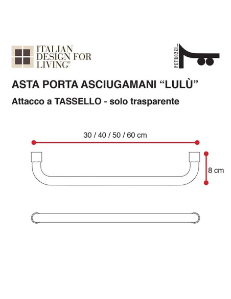 Mensola a tassello  Lulù | Plexiglass | Trasparente | Petrozzi