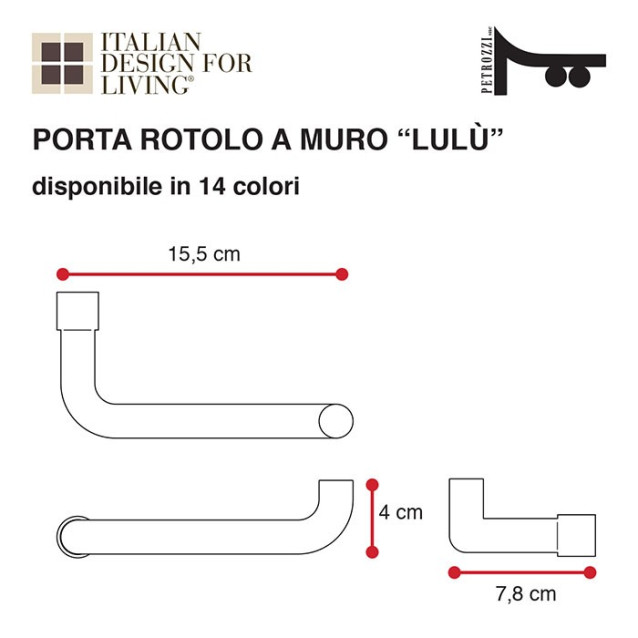 Towel holder | Plexiglass | Transparent | Cosmea Collection