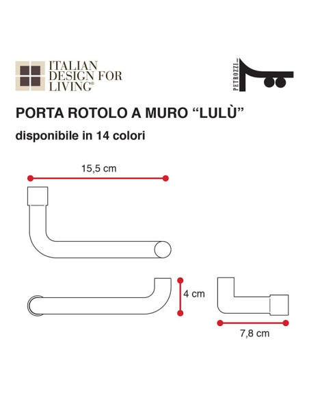 Towel holder | Plexiglass | Transparent | Cosmea Collection