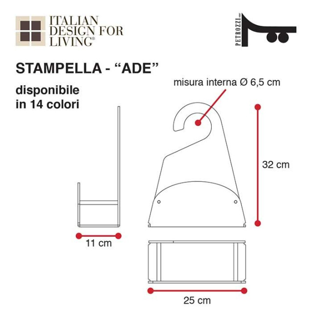 Shelf hanger for shower box | Plexiglass | 7 colors available