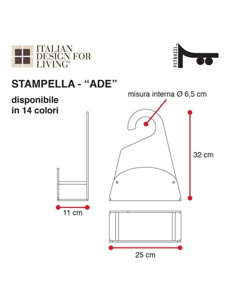 Shelf hanger for shower box | Plexiglass | 7 colors available