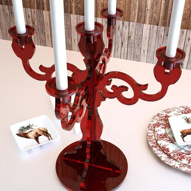 Candelabro Lumen 5 Posti| 14 colori disponibili | X Mas collection