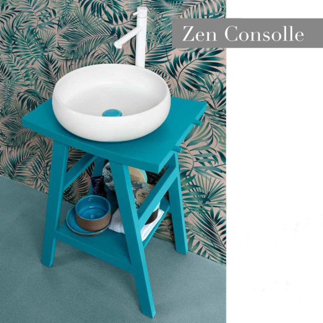 Console made in solid untreated natural teak