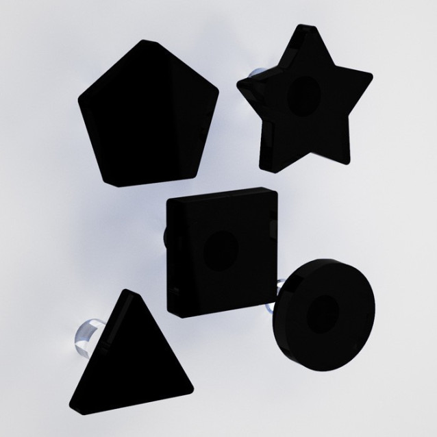 Appendiabiti Goccia Nuvola Tuono Luna | Plexiglass colorato | Petrozzi