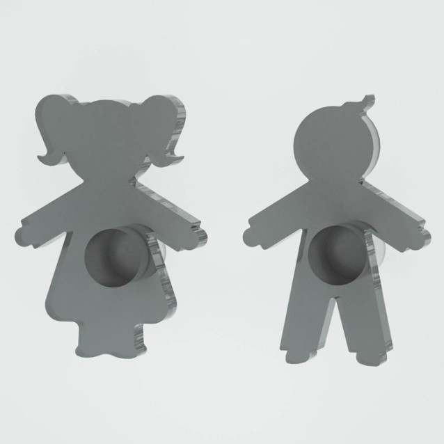 Appendiabiti Goccia Nuvola Tuono Luna | Plexiglass colorato | Petrozzi