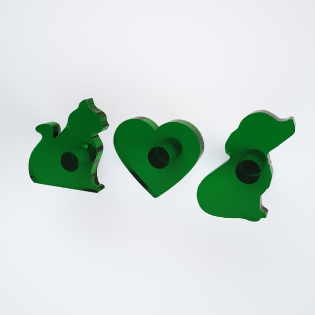 Appendiabiti Gatto Cuore Lilli | Magnete|  Plexiglass | Petrozzi