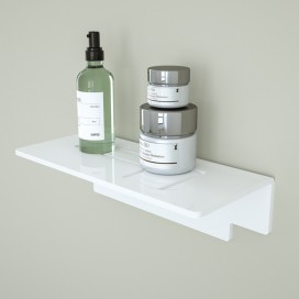 Shower wall shelf with glue or dowel fixing with slots Regula | Plexiglass | 14 colors | Petrozzi