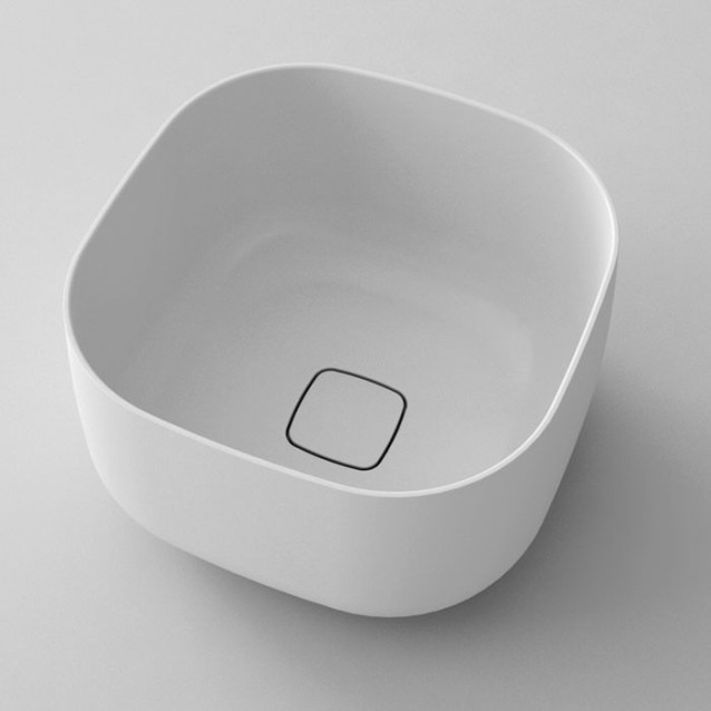 Lavabo da appoggio quadrato in Solidtech | Disponibile in 3 colori | collezione Lovely Bath
