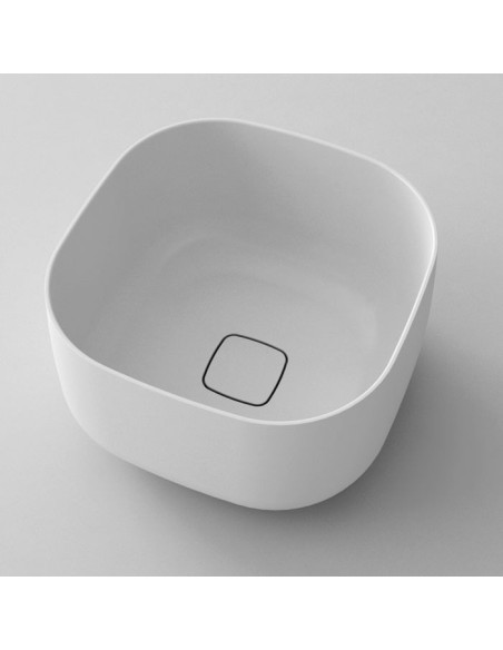 Lavabo da appoggio quadrato in Solidtech | Disponibile in 3 colori | collezione Lovely Bath